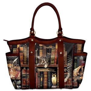 Charles Wysocki "Classic Tails" Tote Bag With Cat